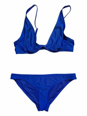 surf style Abyss Blue Underwire Bikini SET TOP & BOTTOM SIZE M